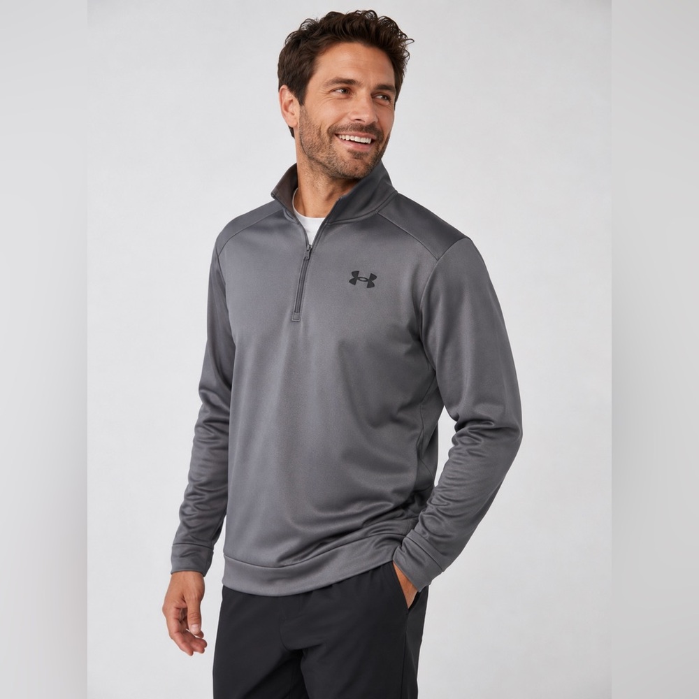 Under Armour Men’s 1/4 Zip Pullover Sweatshirt XXL Gray Loose Fit Performance
